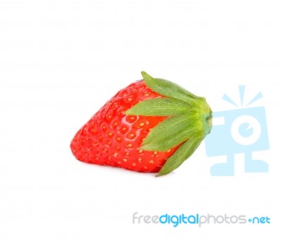 Strawberry Isolated On The White Background Stock Photo