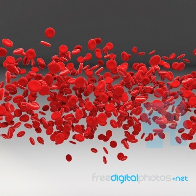 Stream Of Blood Cells Stock Image
