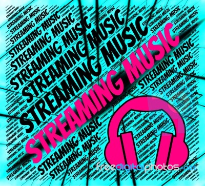Streaming Music Shows Sound Tracks And Audio Stock Image