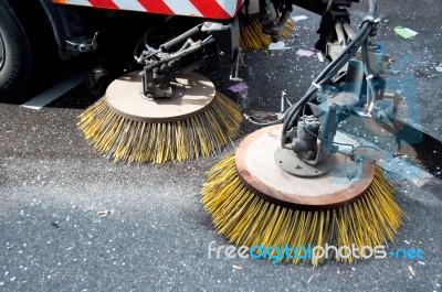 Street Sweeper Machine/car Stock Photo