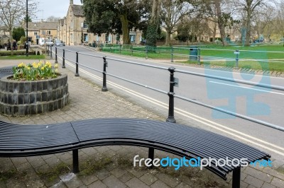 Street View Of Bourton-on-the-water Stock Photo