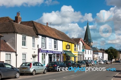 Street View Of Stockbridge In Hampshire Stock Photo
