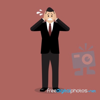 Stressed Business Man Stock Image