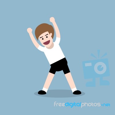 Stretching And Warm-up Exercise Stock Image
