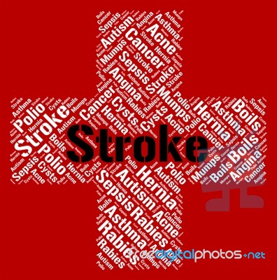 Stroke Illness Indicates Transient Ischemic Attack And Disease Stock Image