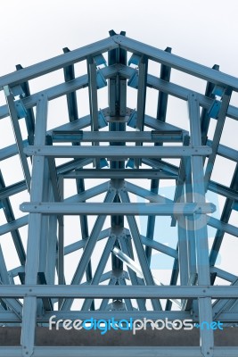 Structure Of Steel Roof Stock Photo