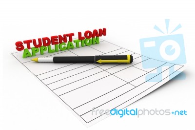 Student Loan Application Stock Image