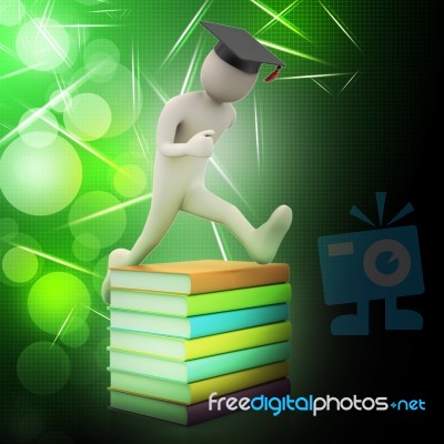 Student With Hat Jumping Of Joy Holding Diploma Stock Image