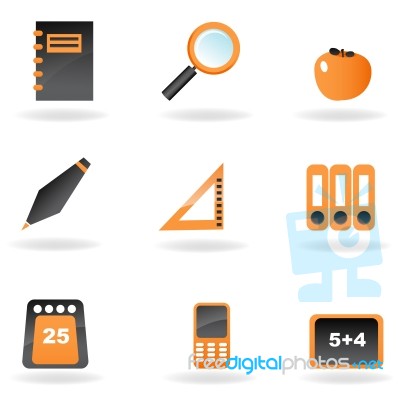 Study Icons Stock Image