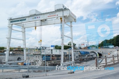 Stuttgart21 Tunnel Drilling Site Stock Photo