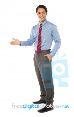 Stylish Corporate Gentleman Posing Stock Photo