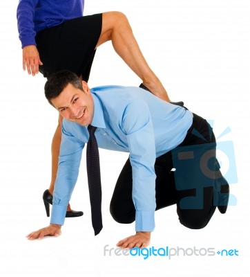 Submissive Businessman Stock Photo