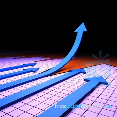 Success Graph Represents Financial Report And Analysis Stock Image