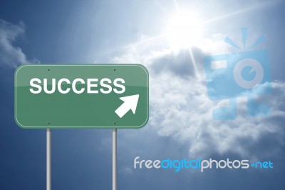 Success Road Sign Stock Image Success Road Sign Stock Image