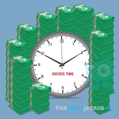 Success Time To Rich Stock Image