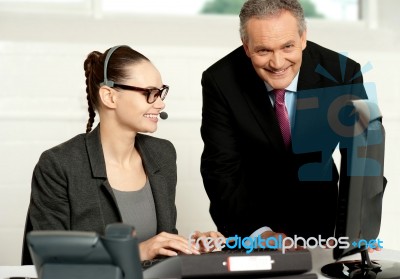 Successful Business Team Working Together Stock Photo