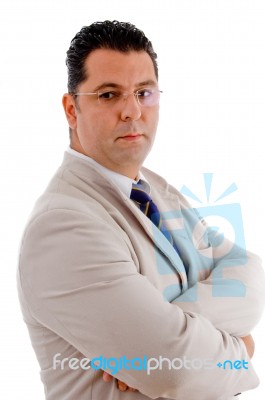 Successful Businessman In Grey Suit Stock Photo