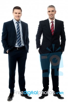 Successful Businessmen Posing In Style Stock Photo