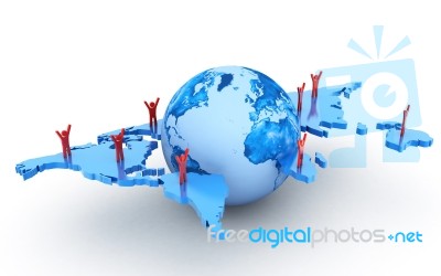 Successful Global Business Team Stock Image