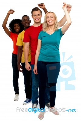 Successful Smiling Friends Stock Photo Successful Smiling Friends Stock Photo