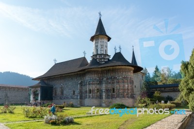 Sucevita, Moldovia/romania - September 18 : Exterior View Of The… Stock Photo
