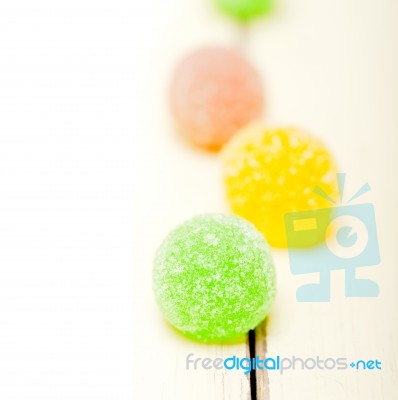 Sugar Jelly Fruit Candy Stock Photo