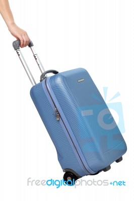 Suitcase In Hand Stock Photo