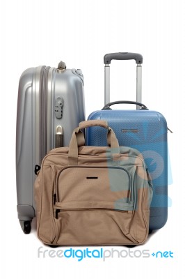 Suitcases And Travel Bag Stock Photo