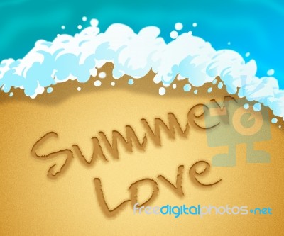 Summer Love Means Tropical Beaches And Passion Stock Image