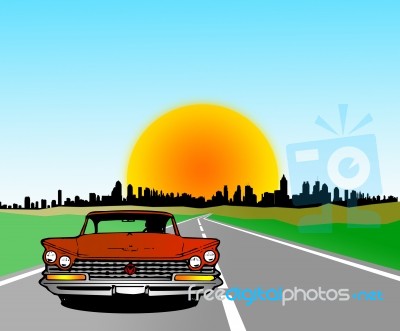 Sun Car Stock Image