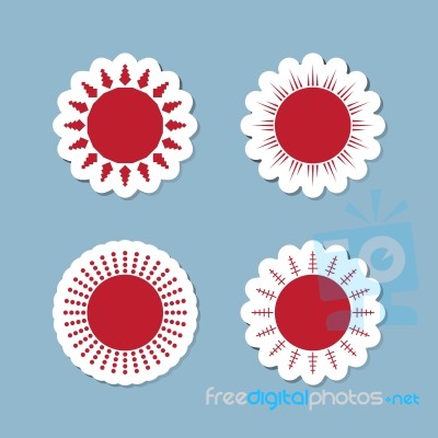 Sun Icon Set Stock Image