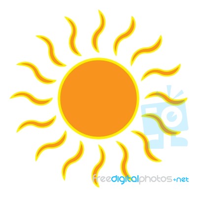 Sun On White Background Stock Image Sun On White Background Stock Image