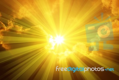 Sun Rays Background Stock Photo