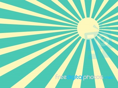 Sun Rays Retro  Stock Image