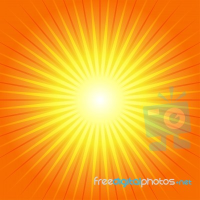 Sunburst Yellow Orange Ray Background Stock Image
