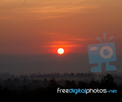 Sunrise Landscape Stock Photo