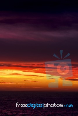 Sunrise Over The Ocean Stock Photo