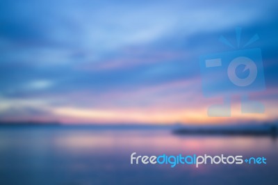 Sunset Abstract Blur Background Stock Photo