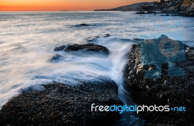 Sunset At Victoria Beach Stock Photo