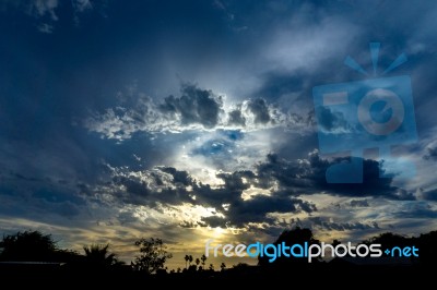 Sunset In Yuma Arizona Stock Photo