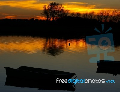 Sunset Reflections. Stock Photo