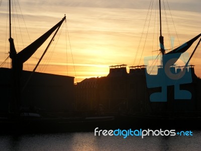 Sunset Sails Stock Photo