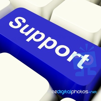 Support Computer Key Stock Image