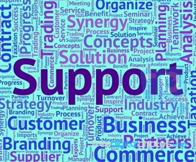 Support Word Indicates Supporting Wordcloud And Text Stock Image Support Word Indicates Supporting Wordcloud And Text Stock Image