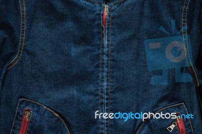 Surface Of Jacket  Jeans Stock Photo