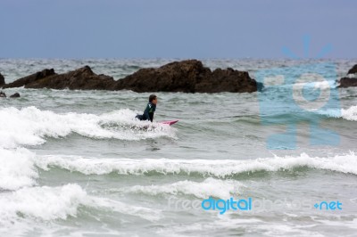 Surfing In Cornwall Stock Photo Surfing In Cornwall Stock Photo