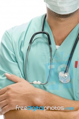 Surgeon With Stethoscope Stock Photo