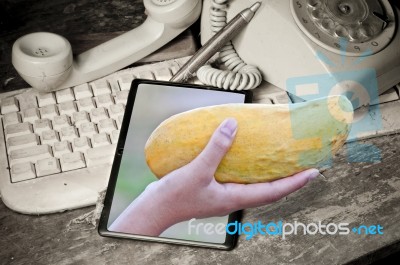 Surreal Fruit Concept Stock Photo