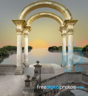 Surreal Lake Stock Image Surreal Lake Stock Image