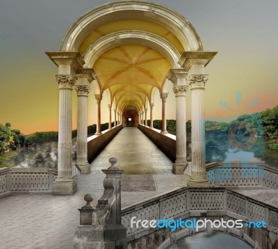 Surreal Tunnel Stock Photo